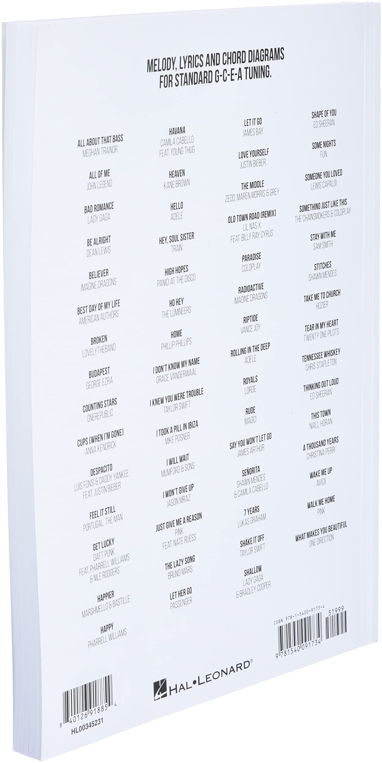 Ukulele Sheet Music 2010-2019: 60 Hits to Strum & Sing with Melody, Lyrics and Chord Diagrams