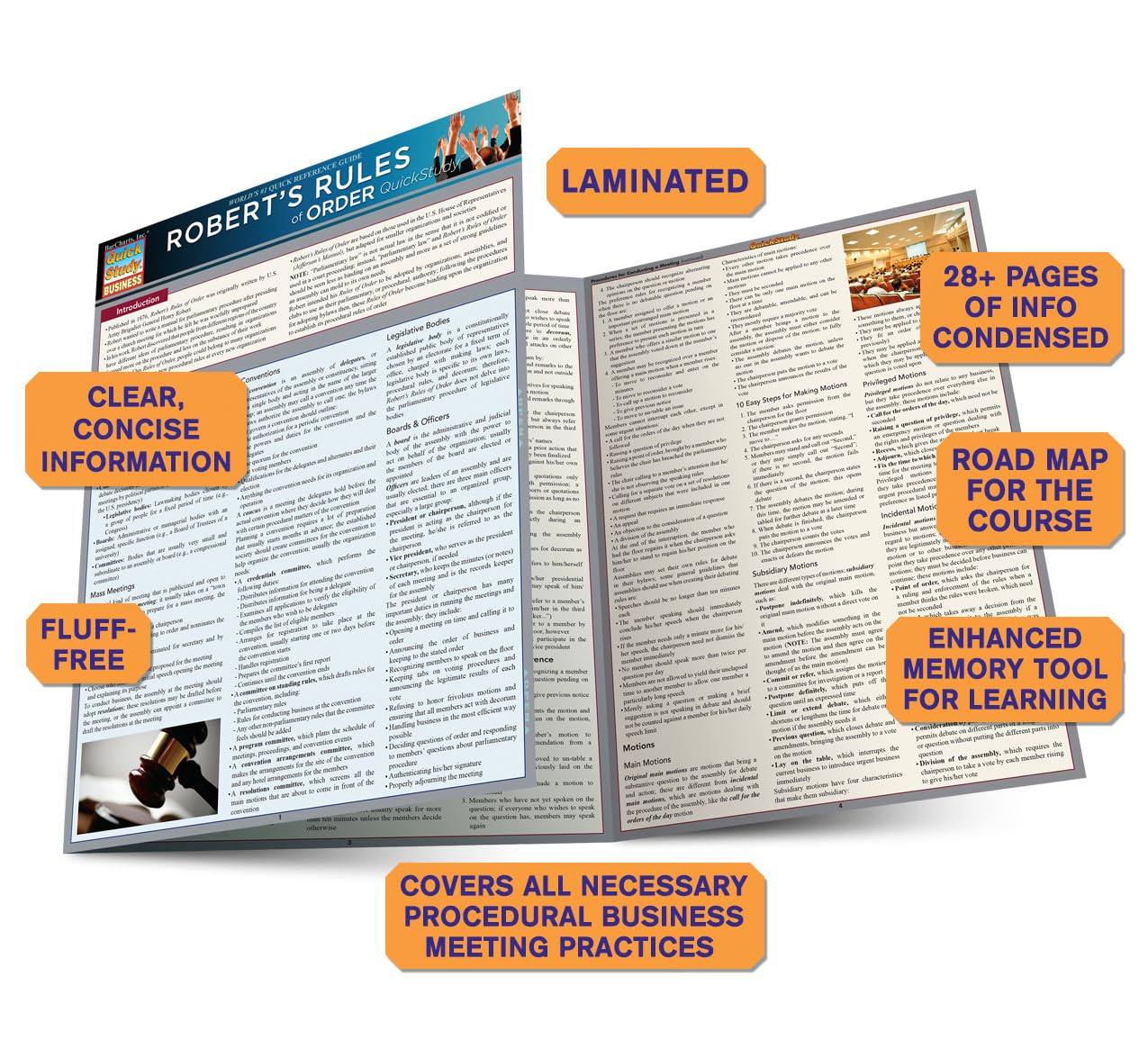 Robert's Rules Of Order: QuickStudy Laminated Reference Guide