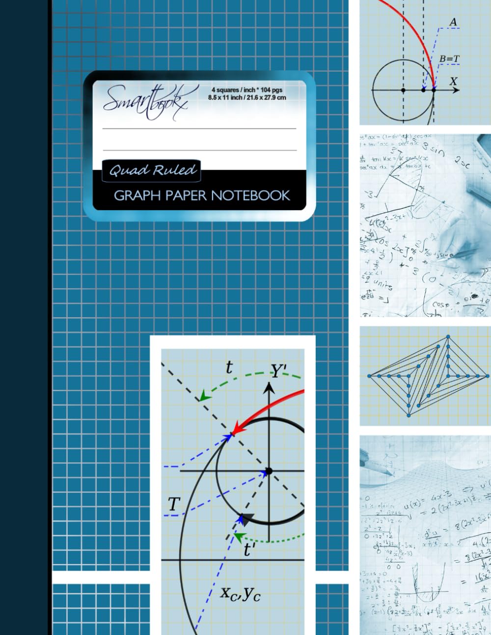 Graph Paper Notebook: Squared Graphing Paper * Blank Quad Ruled * Large (8.5 x 11) * Softback (Composition Books)