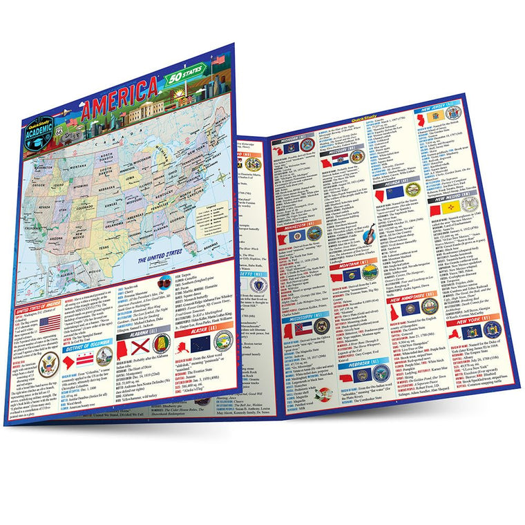 America - The 50 States: a QuickStudy Laminated Reference Guide