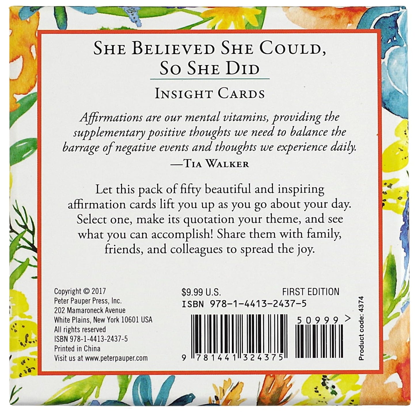 She Believed She Could, So She Did Insight Cards (Deck of 50 Empowering Inspirational Cards)