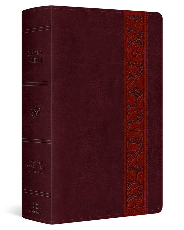 ESV Large Print Personal Size Bible, Red Letter (TruTone, Mahogany, Trellis Design): Holy Bible, English Standard Version