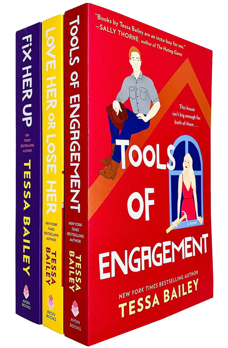 Hot And Hammered Series 3 Books Collection Set By Tessa Bailey(Fix Her Up, Love Her or Lose Her & Tools of Engagement)