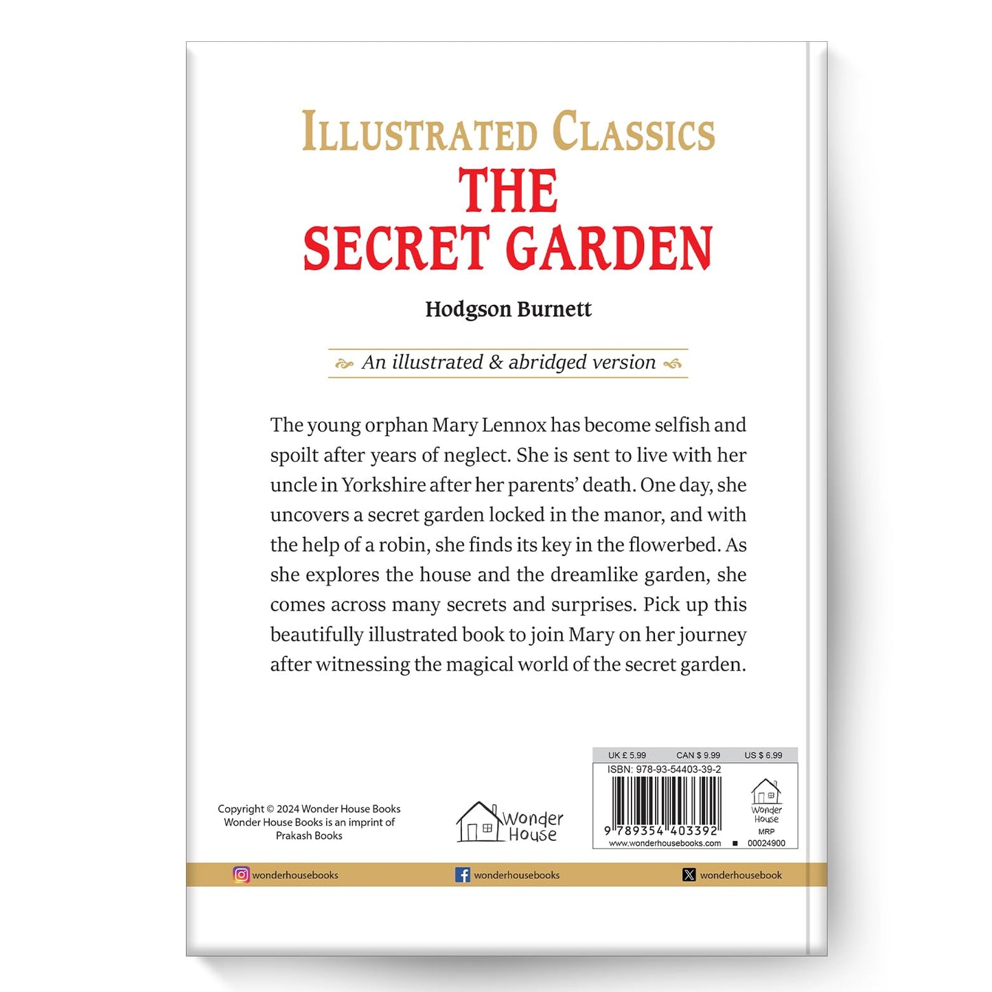 The Secret Garden: illustrated Abridged Children Classics English Novel with Review Questions