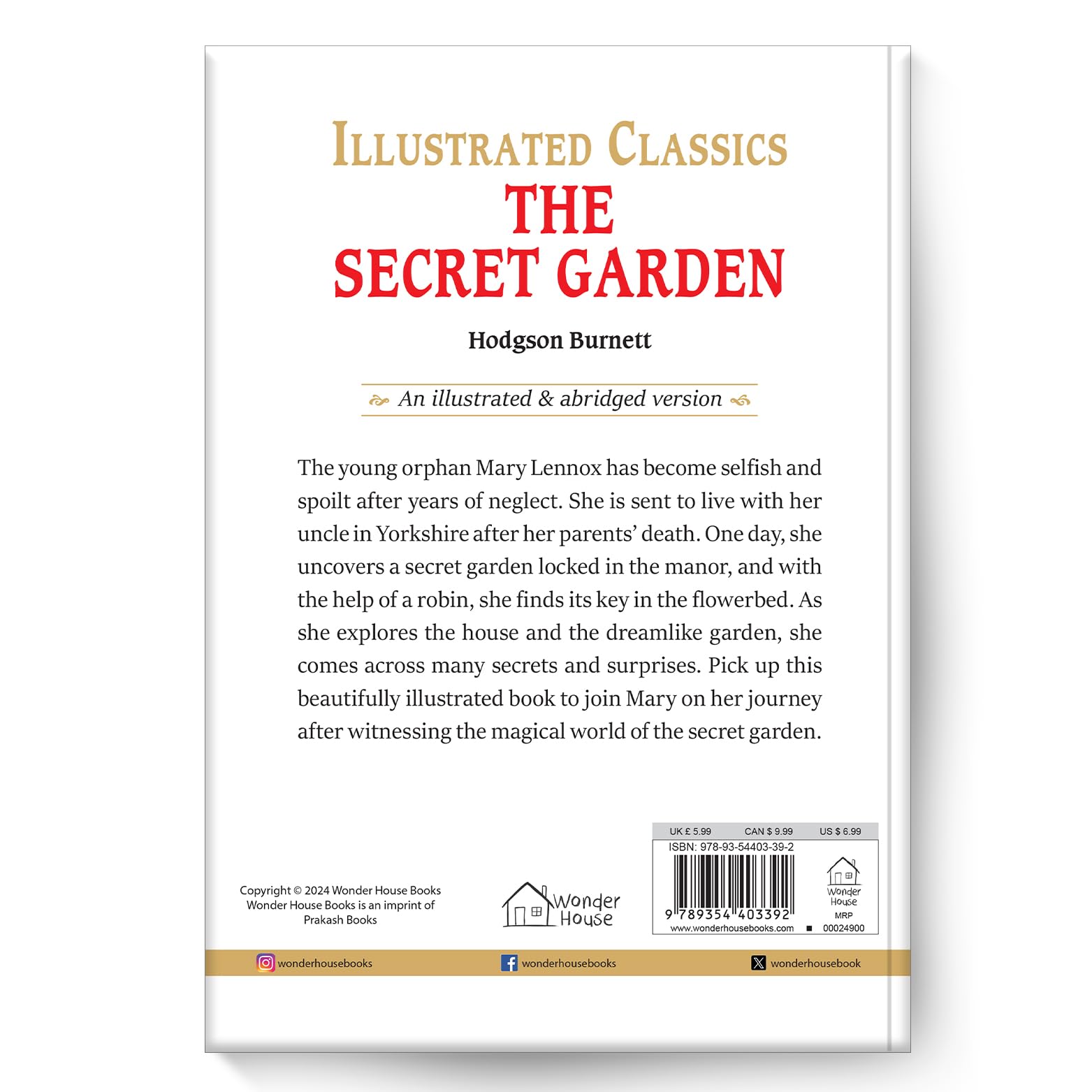 The Secret Garden: illustrated Abridged Children Classics English Novel with Review Questions