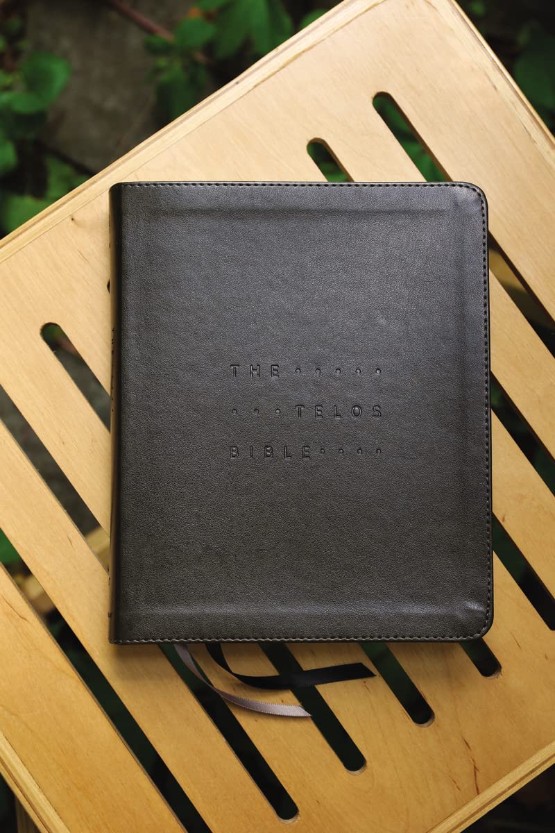 NIV, The Telos Bible, Leathersoft, Charcoal, Comfort Print: A Students Guide Through Scripture