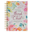 Christian Art Gifts Journal w/Scripture for Women All Things Through Christ Philippians 4:13 Bible Verse Bright Watercolor Floral 192 Ruled Pages, Large Hardcover Notebook, Wire Bound