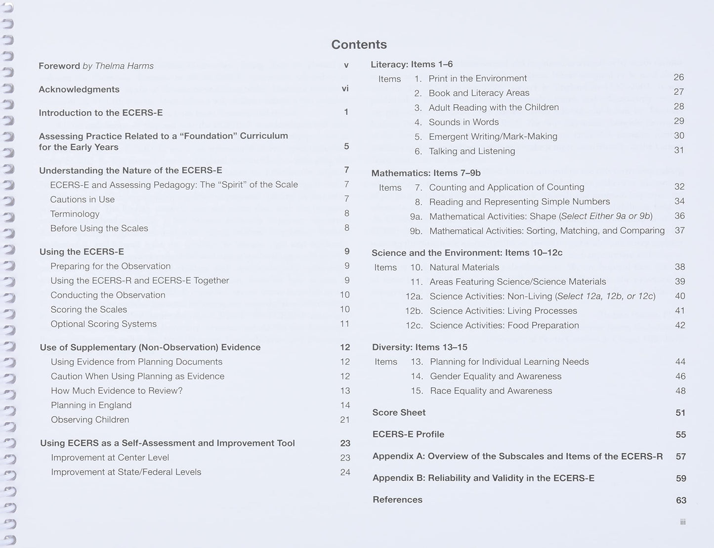 ECERS-E: The Four Curricular Subscales Extension to the Early Childhood Environment Rating Scale (ECERS-R) with Planning Notes