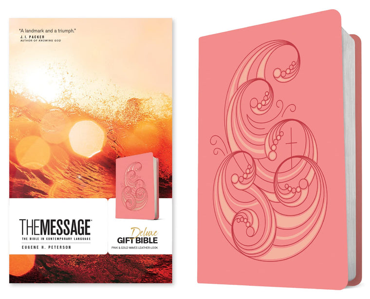 The Message Deluxe Gift Bible (Leather-Look, Pink and Gold Waves): The Bible in Contemporary Language