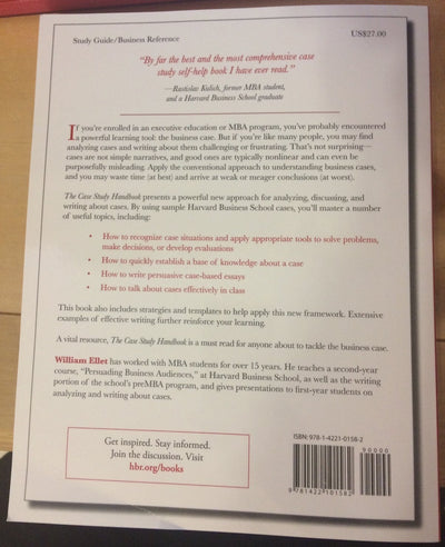 The Case Study Handbook: How to Read, Discuss, and Write Persuasively About Cases