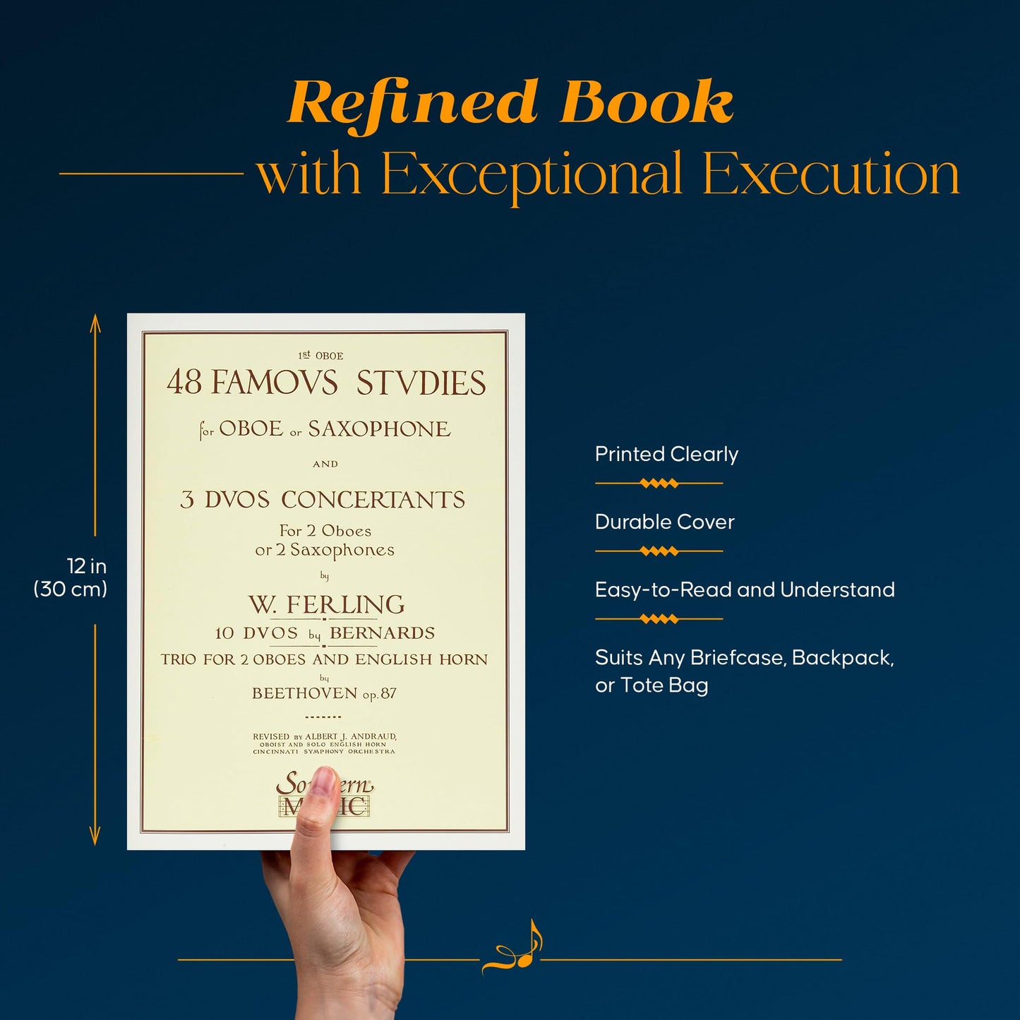 48 Famous Studies, (1st and 3rd Part): Oboe - Melodious Etudes with Oboe and Saxophone Sheet Music - Oboe and Saxophone Duet Book with 3 Duos Concertants