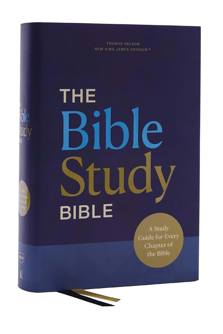 NKJV, The Bible Study Bible, Hardcover, Comfort Print: A Study Guide for Every Chapter of the Bible