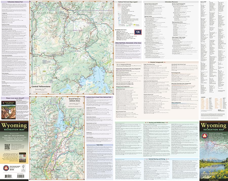 Wyoming, The Cowboy State, Recreation Map - 2025 Edition (Benchmark)
