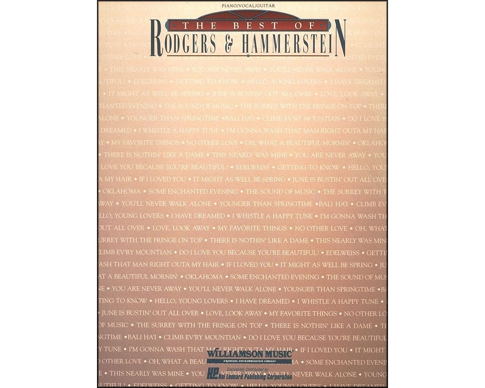 The Best of Rodgers & Hammerstein Piano, Vocal and Guitar Chords