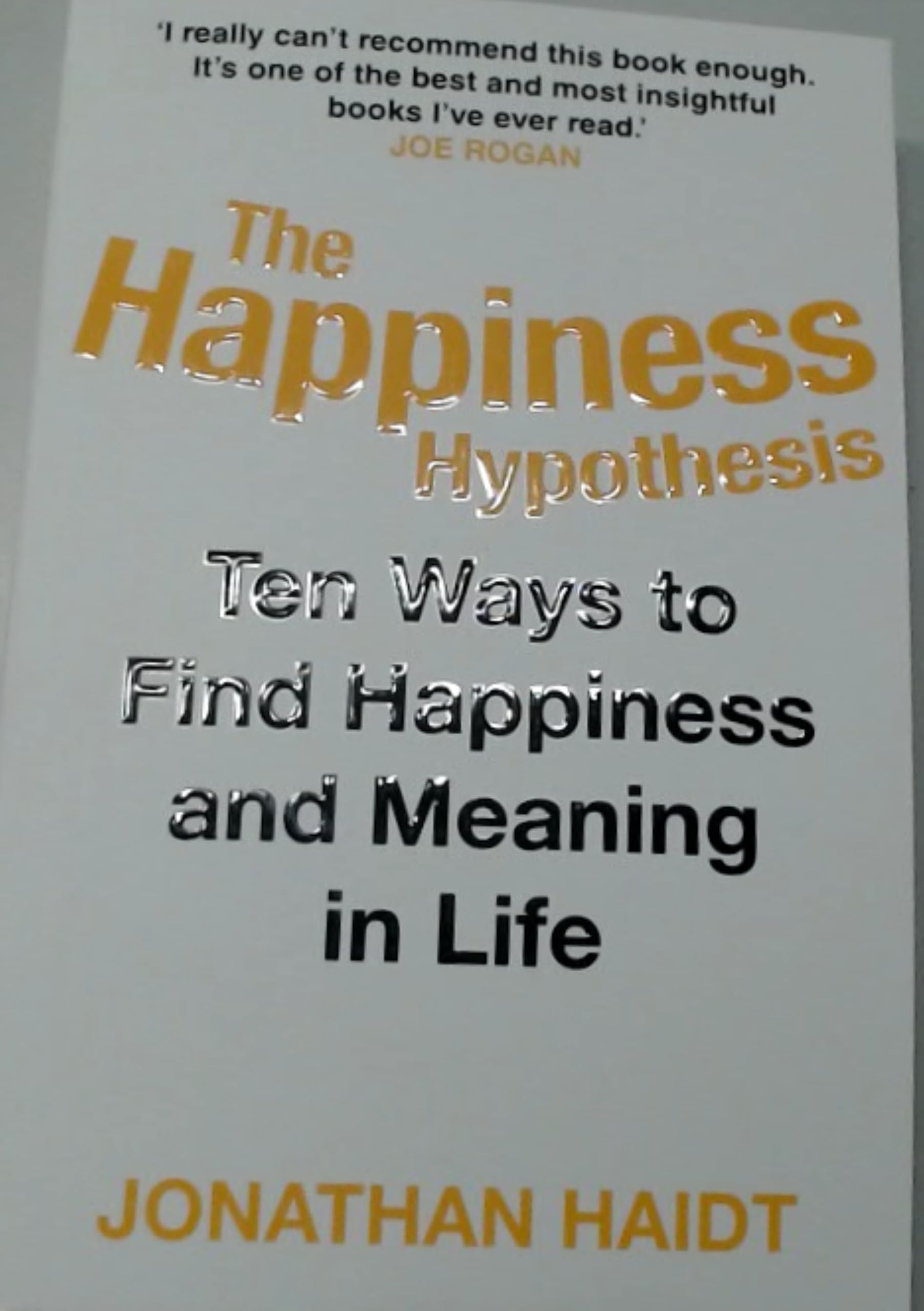 The Happiness Hypothesis: Ten Ways to Find Happiness and Meaning in Life