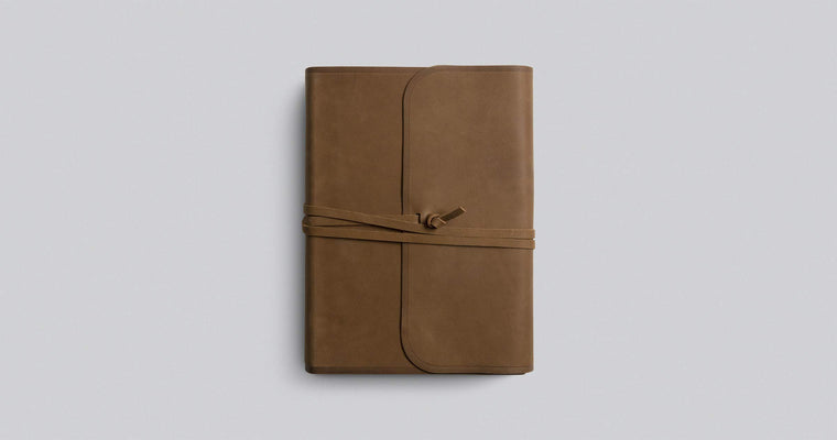 ESV Journaling Bible, Interleaved Edition (Brown, Flap with Strap) — back cover