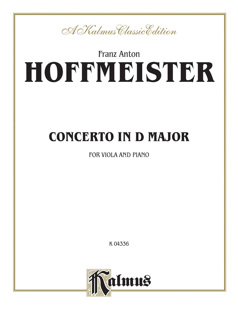 Viola Concerto in D Major (Kalmus Edition)
