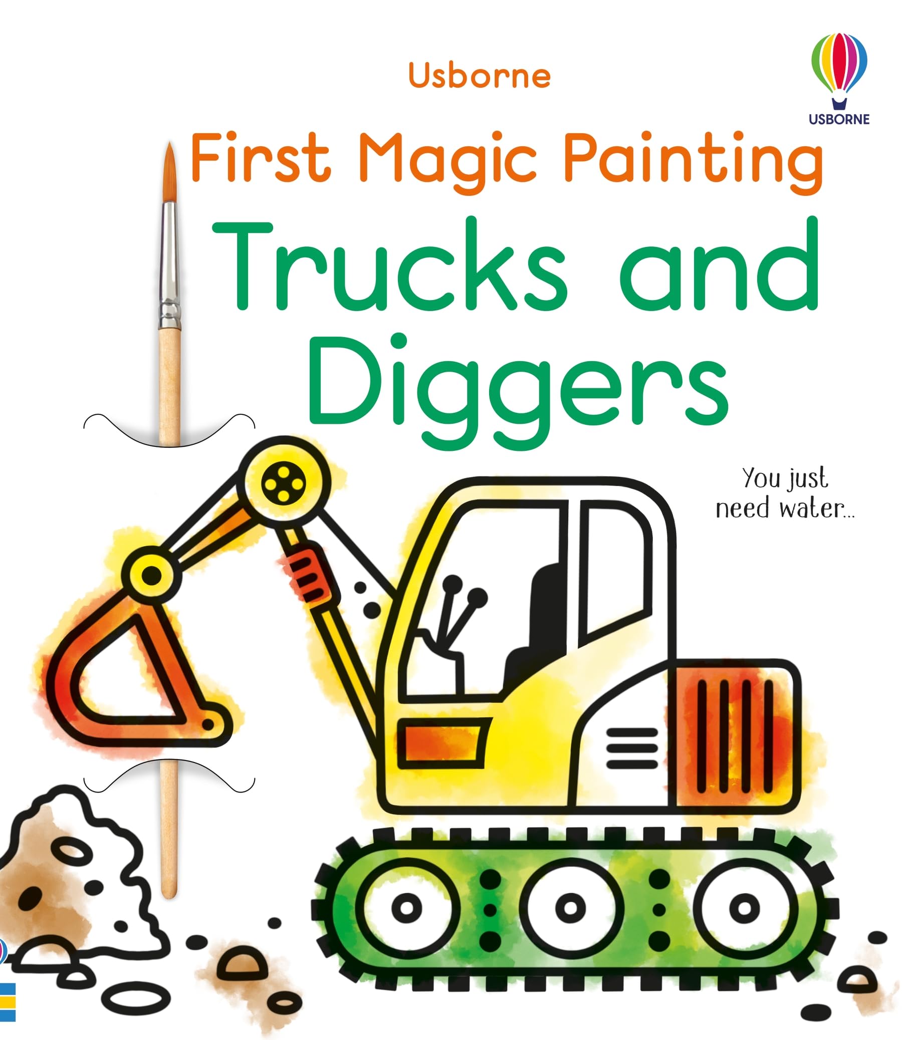 First Magic Painting Trucks and Diggers: A Fun Water Art Book for Children (Ages 3-6) with Fire Trucks and Dump Trucks