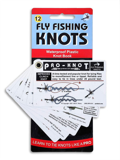 Pro-Knot Fly Fishing Knot Cards - Waterproof Knot Cards With 12 Best Fly Fishing Knots  Easy To Follow Knot Tying Instructions  Fly Fisherman Gift Idea