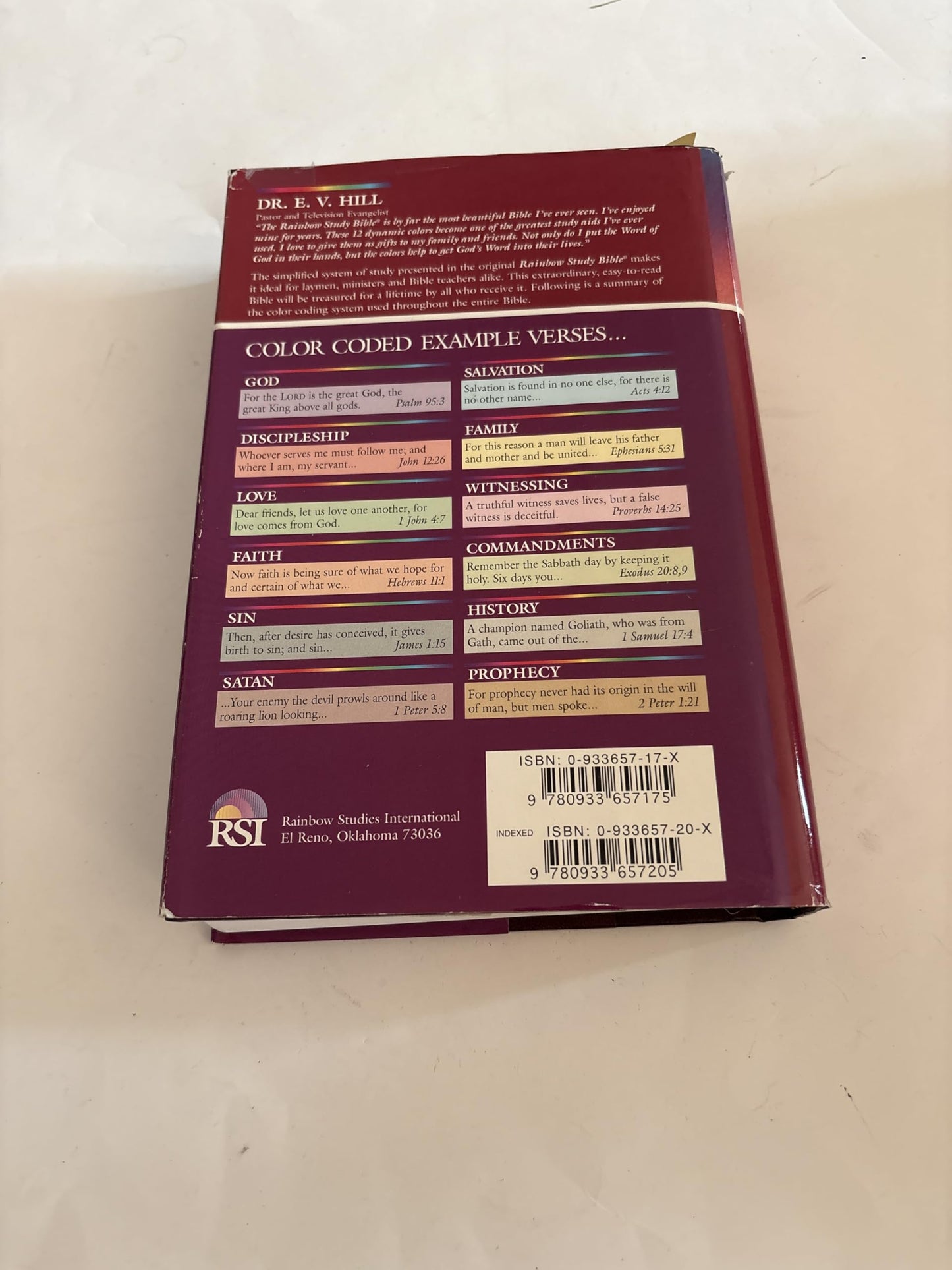 New International Version Rainbow Study Bible/Burgundy