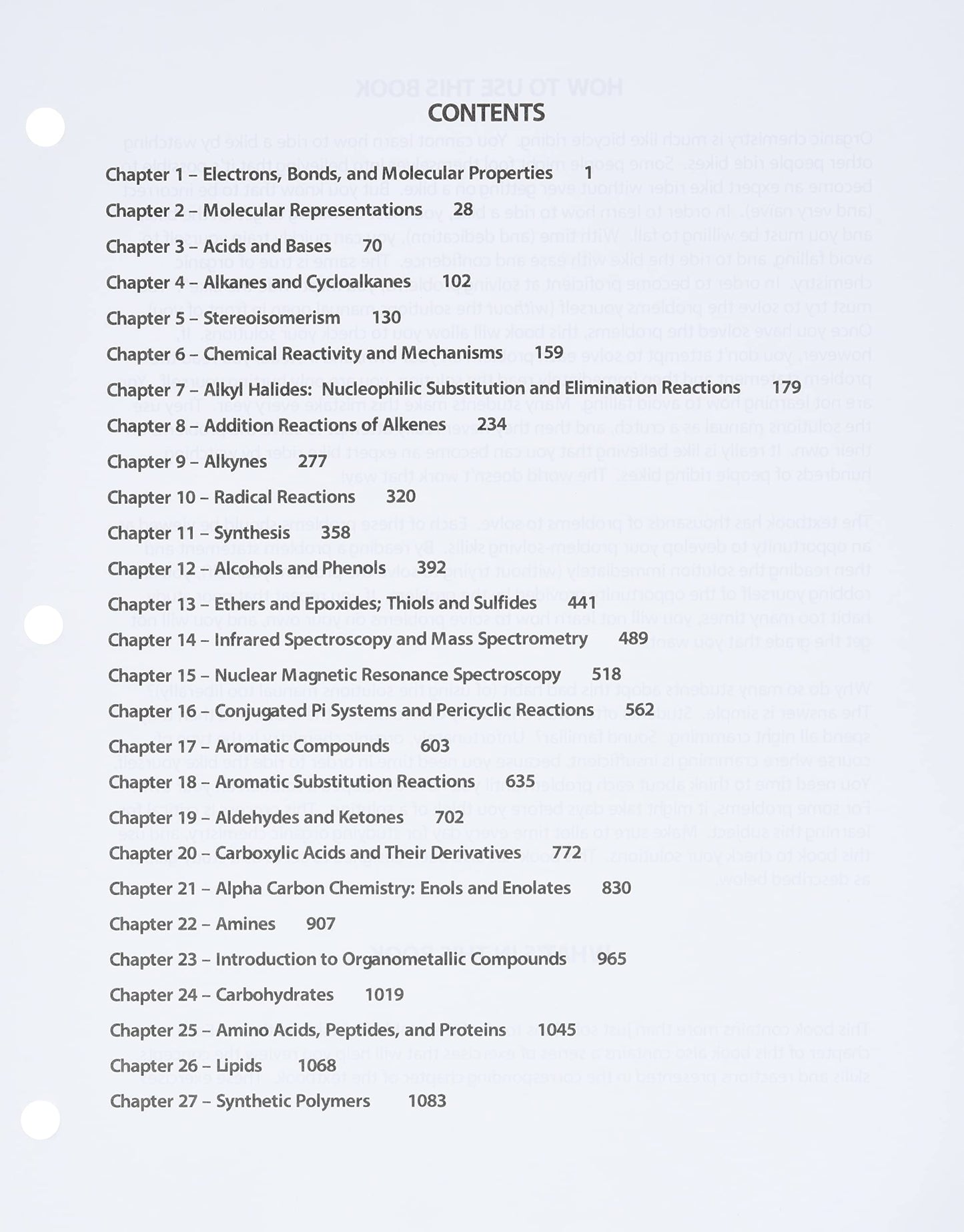 Organic Chemistry, Student Study Guide and Solutions Manual