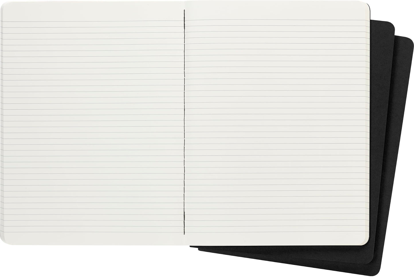 Moleskine Cahier Journal, Soft Cover, XL (7.5" x 9.5") Ruled/Lined, Black, 120 Pages (Set of 3)