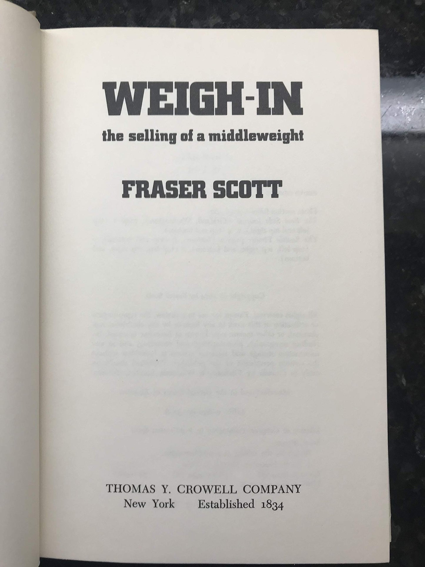 Weigh-in;: The selling of a middleweight