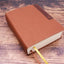 NIV, Journal the Word Bible (Perfect for Note-Taking), Large Print, Leathersoft, Brown, Red Letter, Comfort Print: Reflect, Take Notes, or Create Art Next to Your Favorite Verses