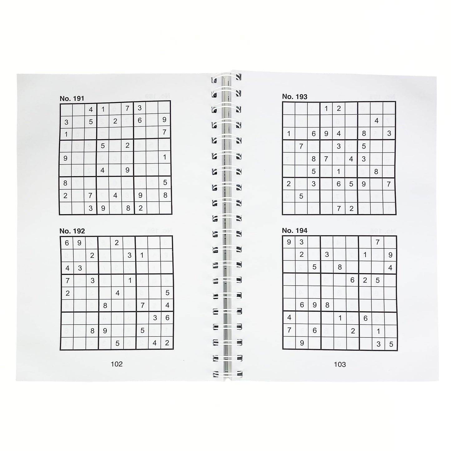 Sudoku: Over 200 Puzzles & Solutions, Easy to Hard Puzzles for Adults, Spiral-Bound (Brain Busters)