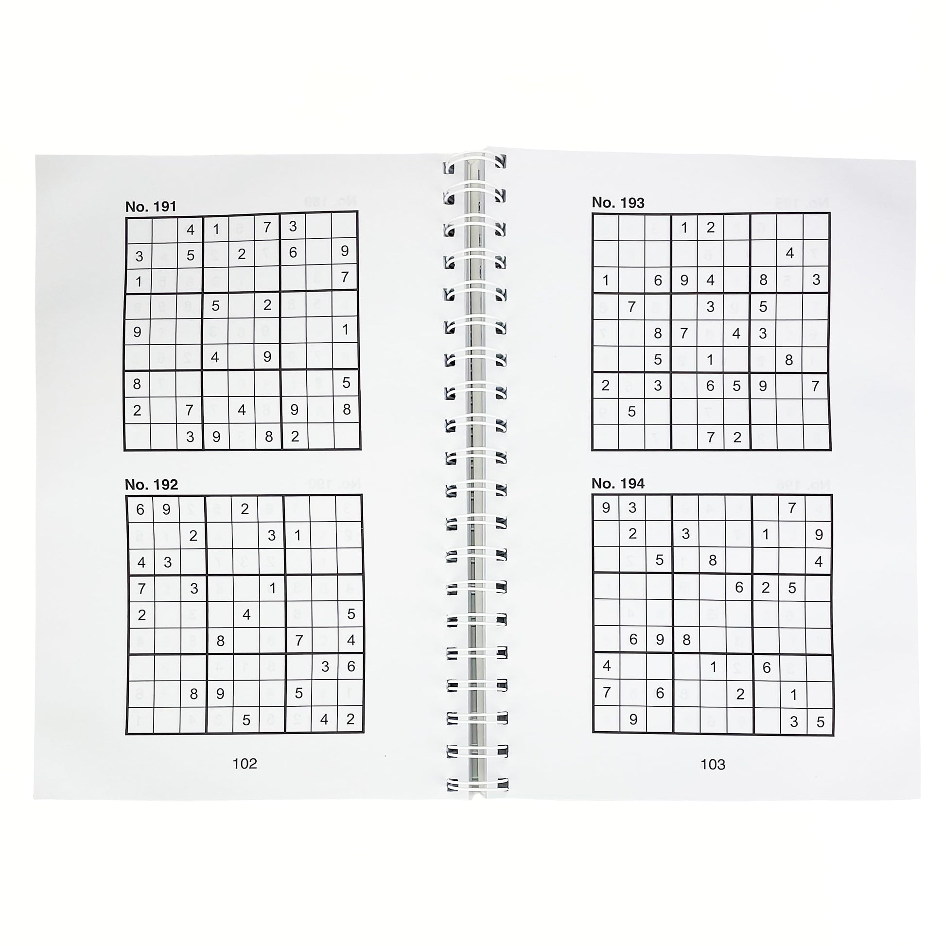Sudoku: Over 200 Puzzles & Solutions, Easy to Hard Puzzles for Adults, Spiral-Bound (Brain Busters)