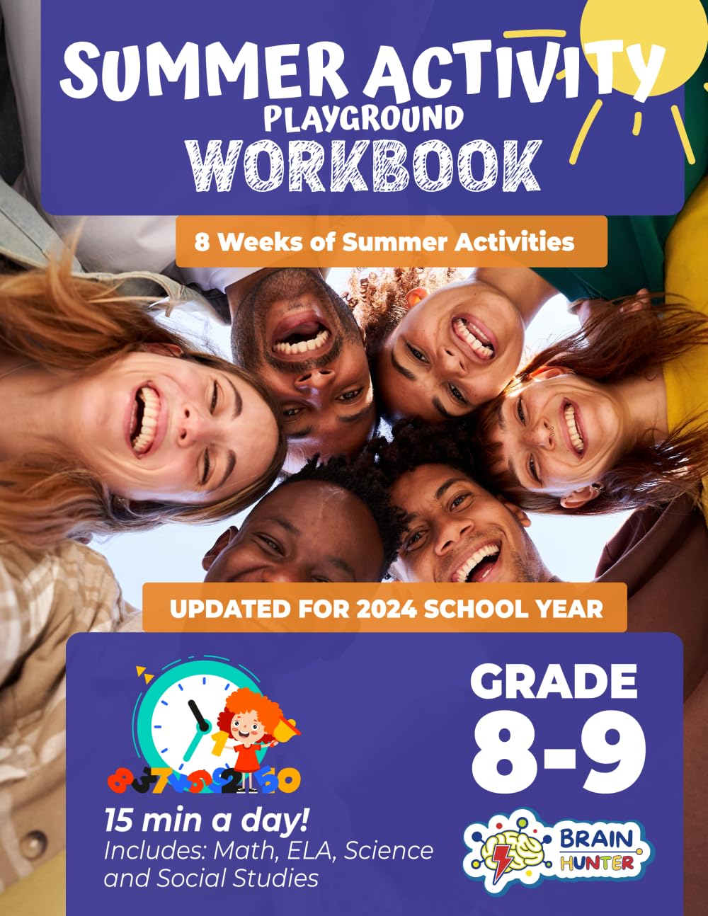 Summer Activity Playground Grade 8-9: 8 Weeks of Summer Activities - Math, ELA, Science, Reading and Social Studies