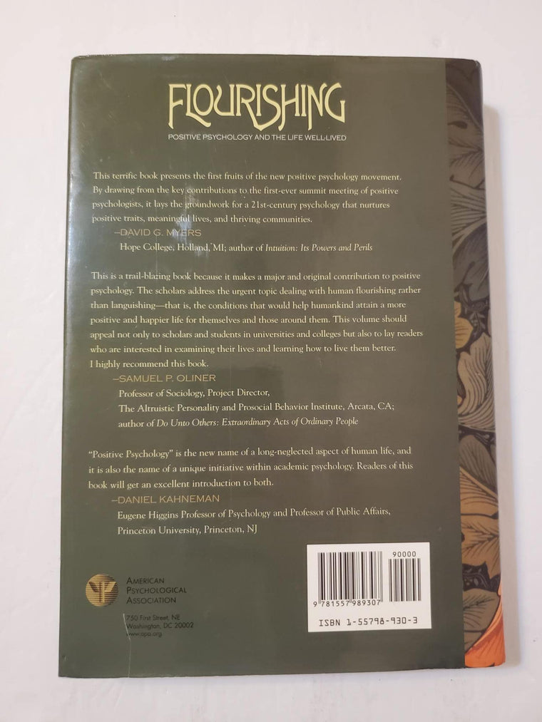 Flourishing: Positive Psychology and the Life Well-Lived — back cover
