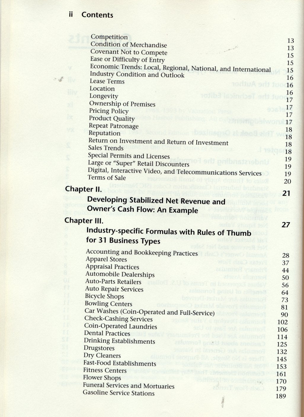 Handbook of Small Business Valuation Formulas and Rules of Thumb/Third Edition