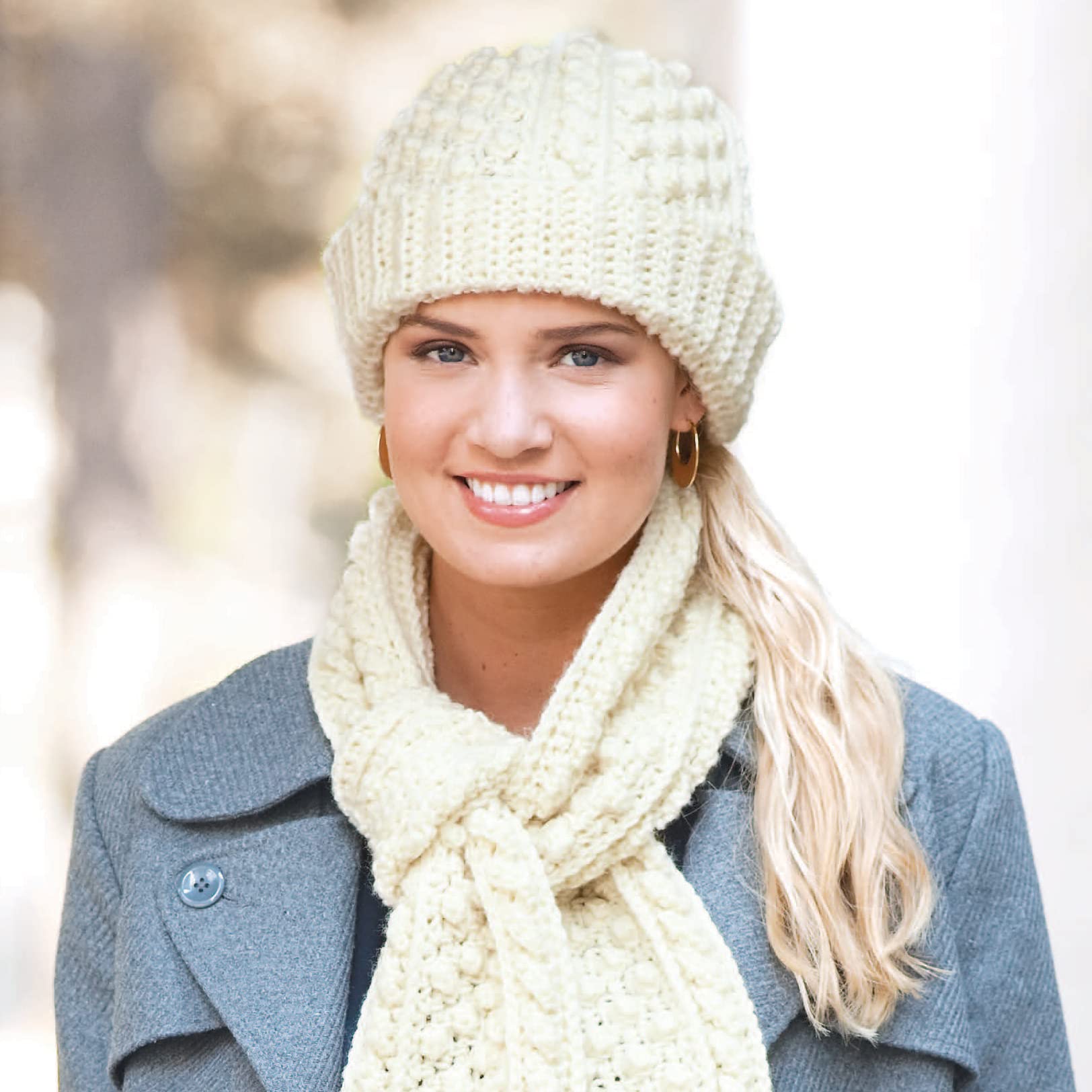Noggins and Necks-5 Stunning Crocheted Hat and Scarf Sets