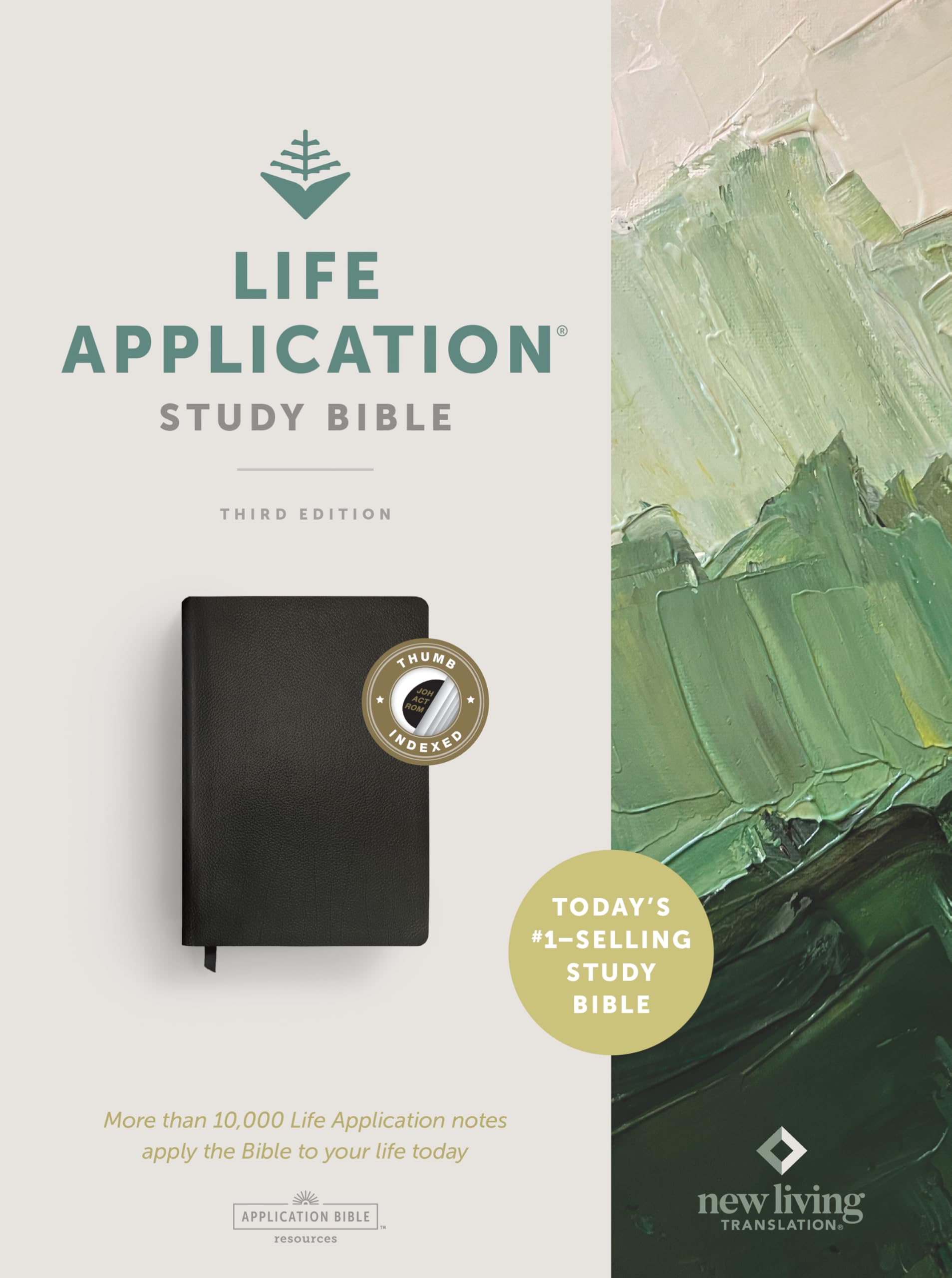 NLT Life Application Study Bible, Third Edition (Genuine Leather, Black, Indexed, Red Letter)