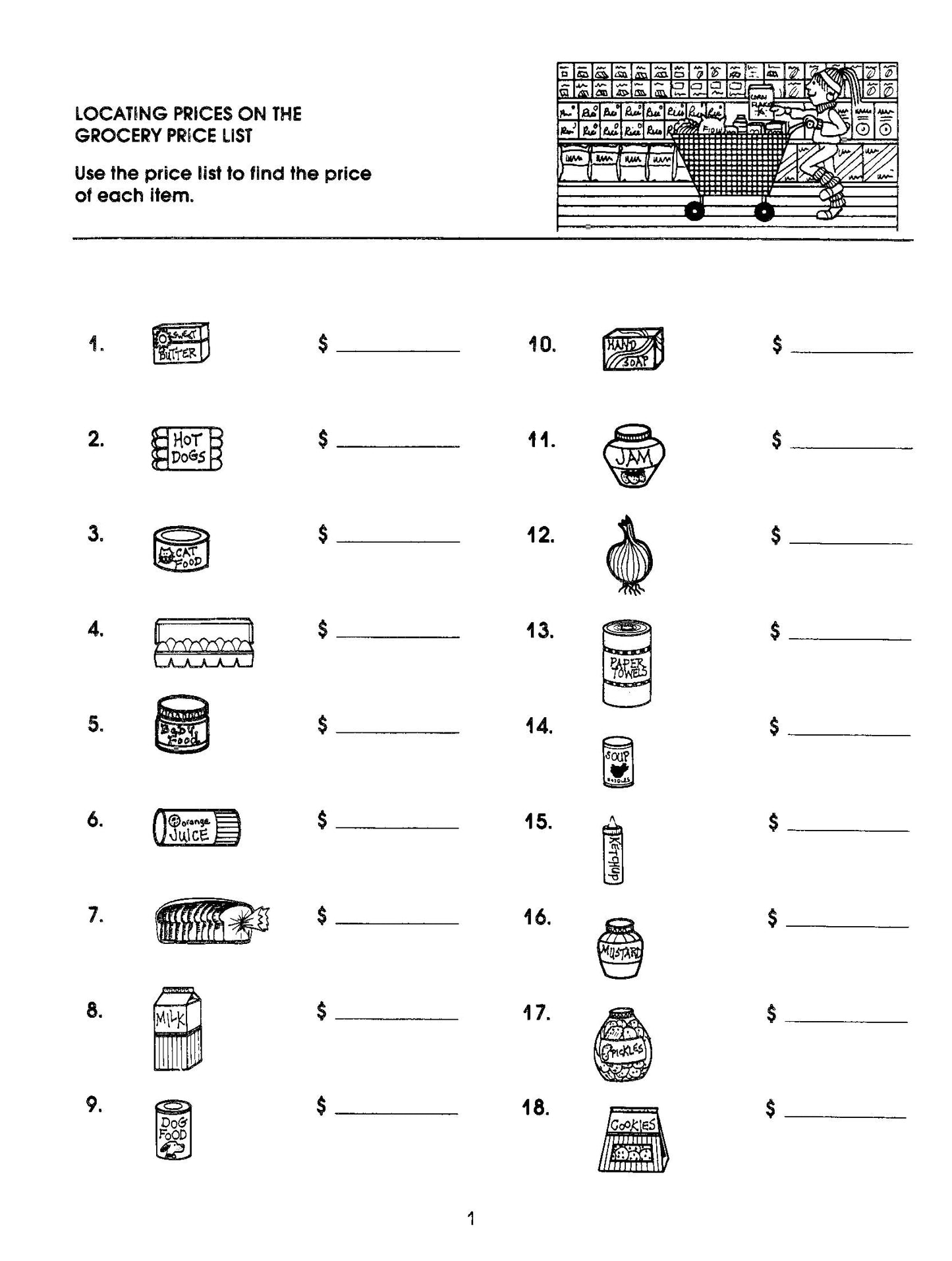 Remedia Publications Real Life Math Series: Market Math for Beginners  Reproducible Activity Workbook for Kids  Addition, Subtraction, ... Problems, Critical Thinking, Elementary Math