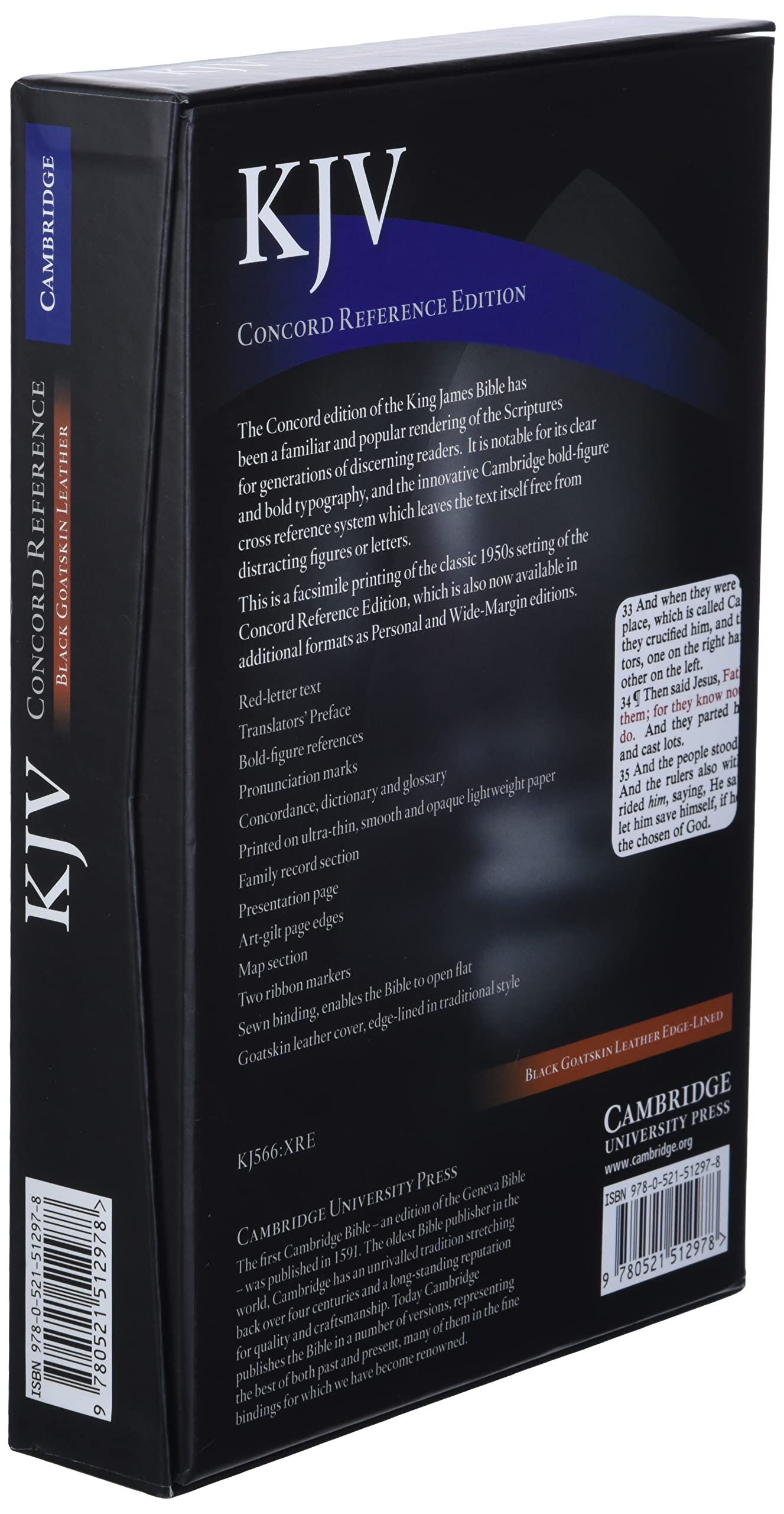 KJV Concord Reference Bible (Black Goatskin)