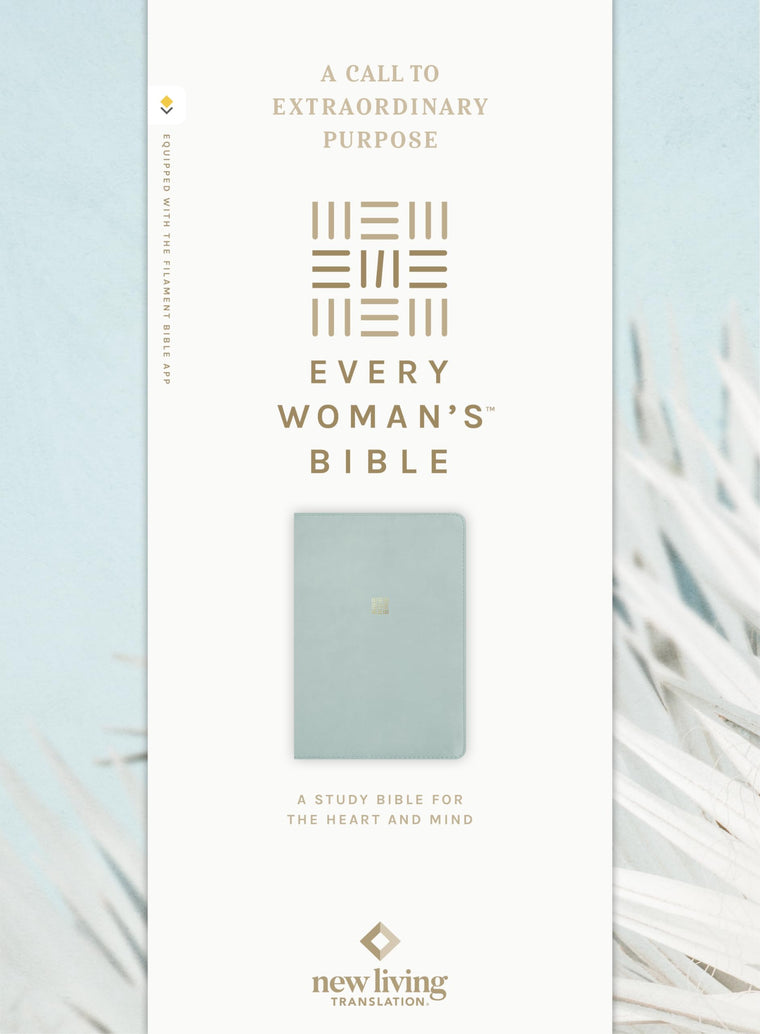 NLT Every Woman?s Bible, Filament Enabled (LeatherLike, Sky Blue, Red Letter) — back cover
