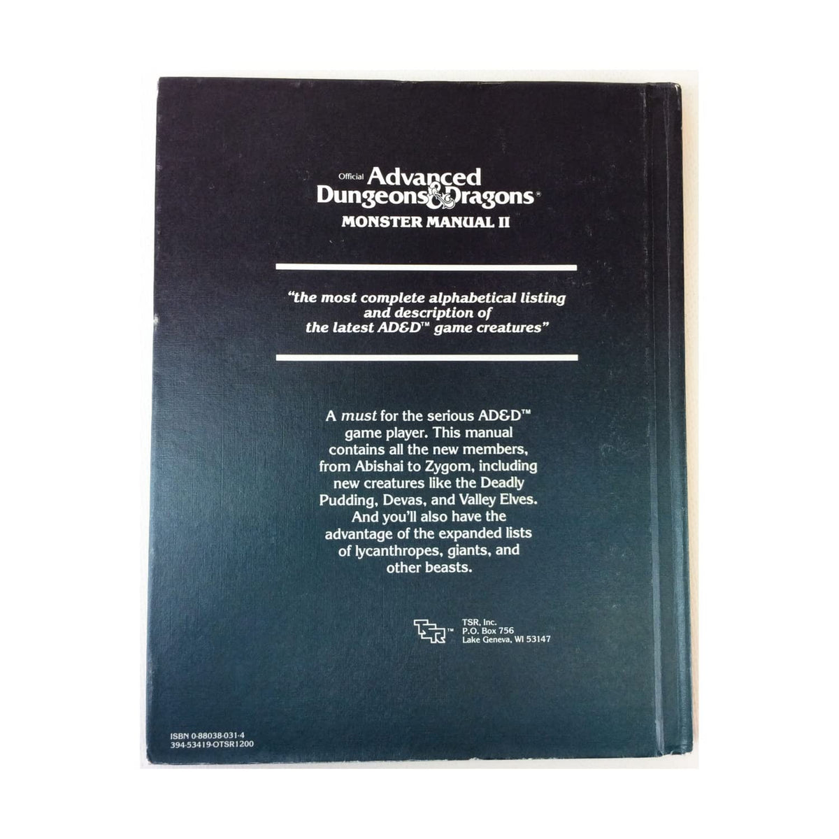 Advanced Dungeons and Dragons: Monster Manual II (#2016)