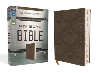 NIV, Boys' Bible, Leathersoft, Brown Camo, Thumb Indexed Tabs, Comfort Print: A Foundation for Lifelong Faith and Learning for Boys Ages 8-12