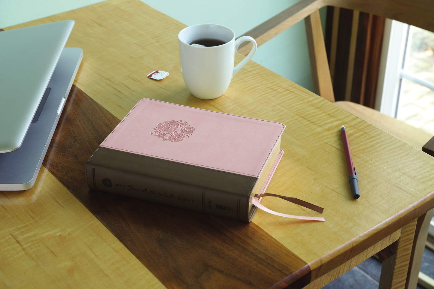 NIV, Journal the Word Bible for Women, Leathersoft, Brown/Pi