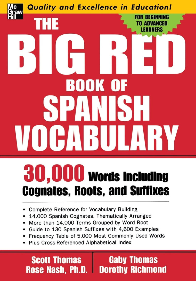 The Big Red Book of Spanish Vocabulary: 30,000 Words Includi