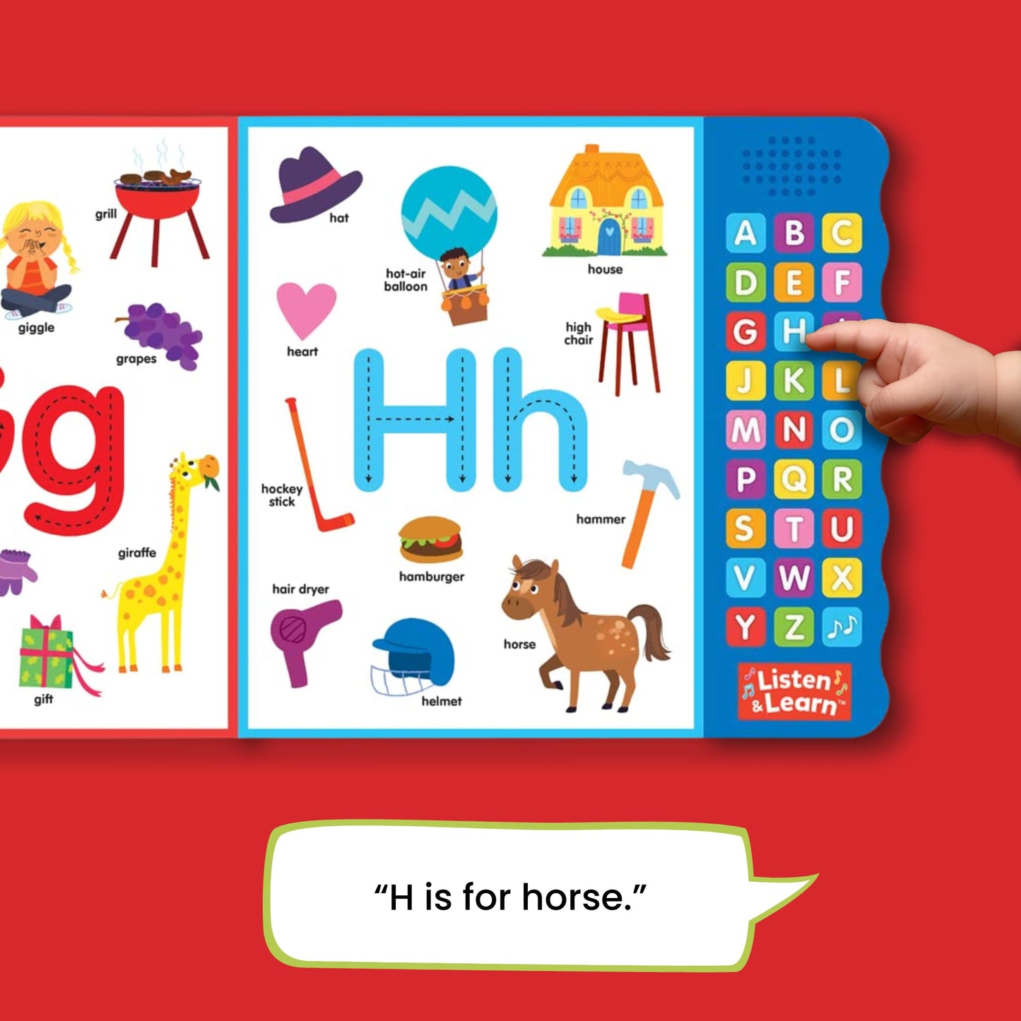Lets Learn ABCs - Interactive Toddler Sound Book with 27 But