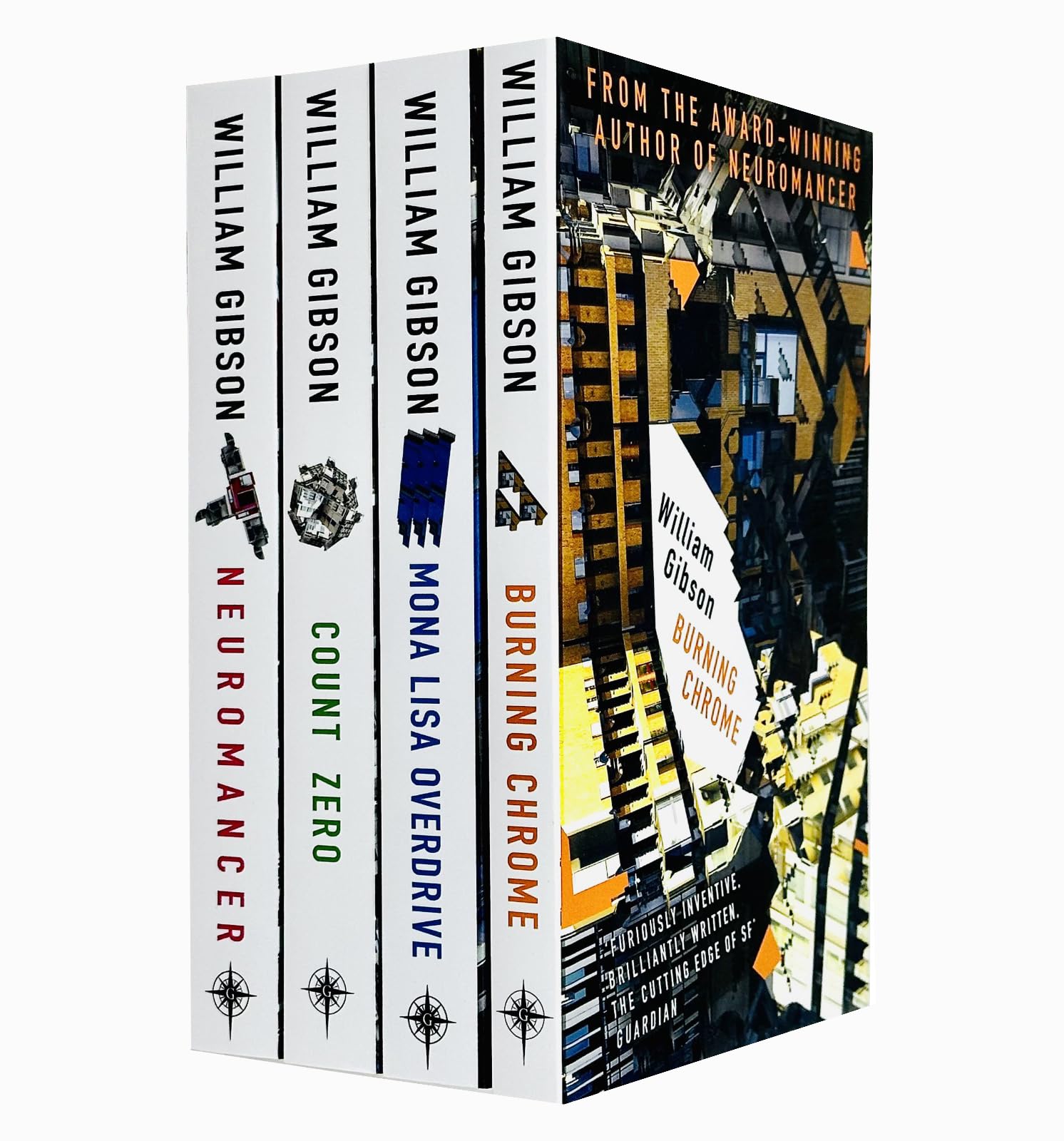 William Gibson Neuromancer Collection 4 Books Bundle (Neuromancer, Count Zero, Mona Lisa Overdrive, Burning Chrome)