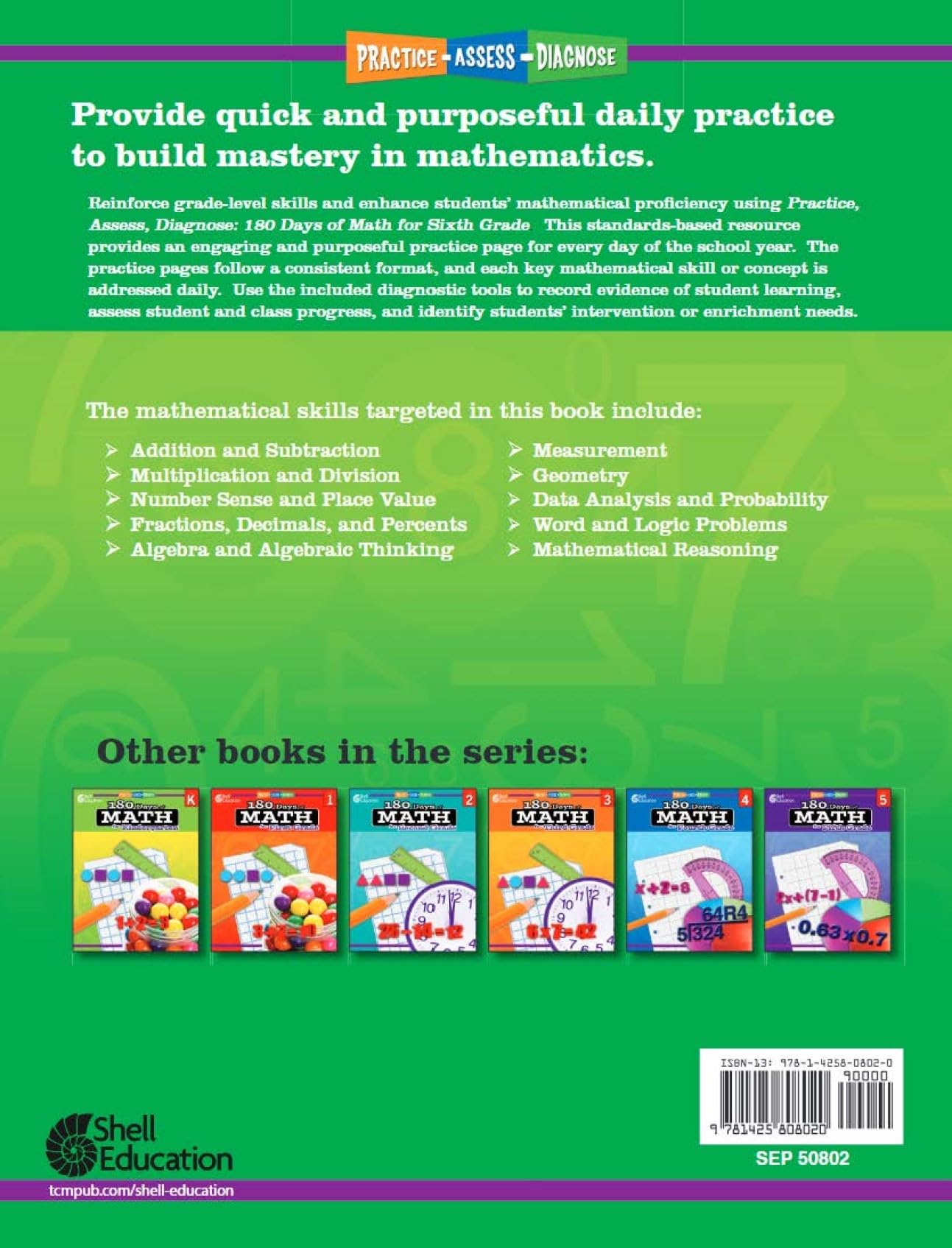 180 Days: Includes Reading 2nd Edition, Writing, and Math for 6th Grade Practice Workbook for Classroom and Home, Cool and Fun Practice Created by Teachers (180 Days of Practice)