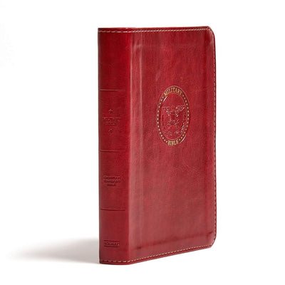 CSB Military Bible, Burgundy LeatherTouch, Red Letter, Presentation Page, Articles, Study Helps, Prayers, Full-Color Maps, Easy-to-Read Bible Serif Type