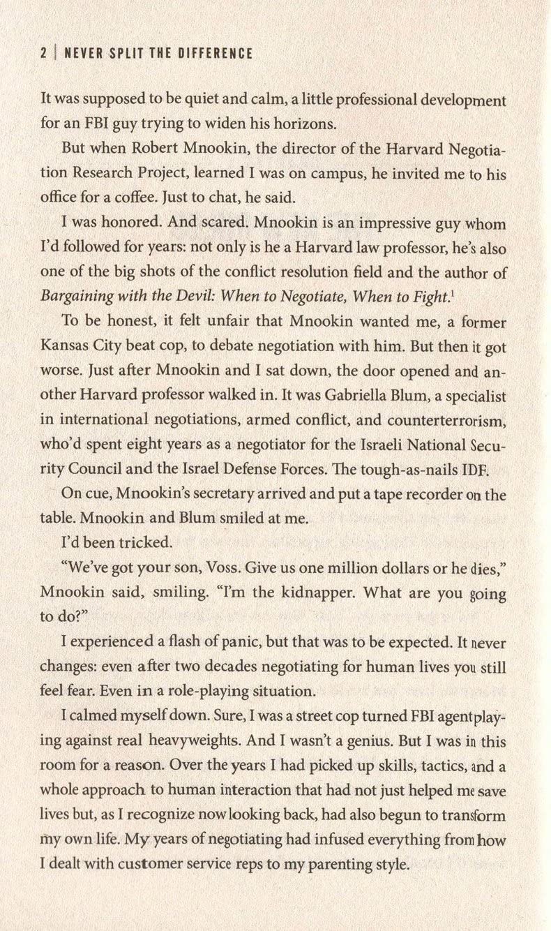 Never Split the Difference: Negotiating As If Your Life Depended On It