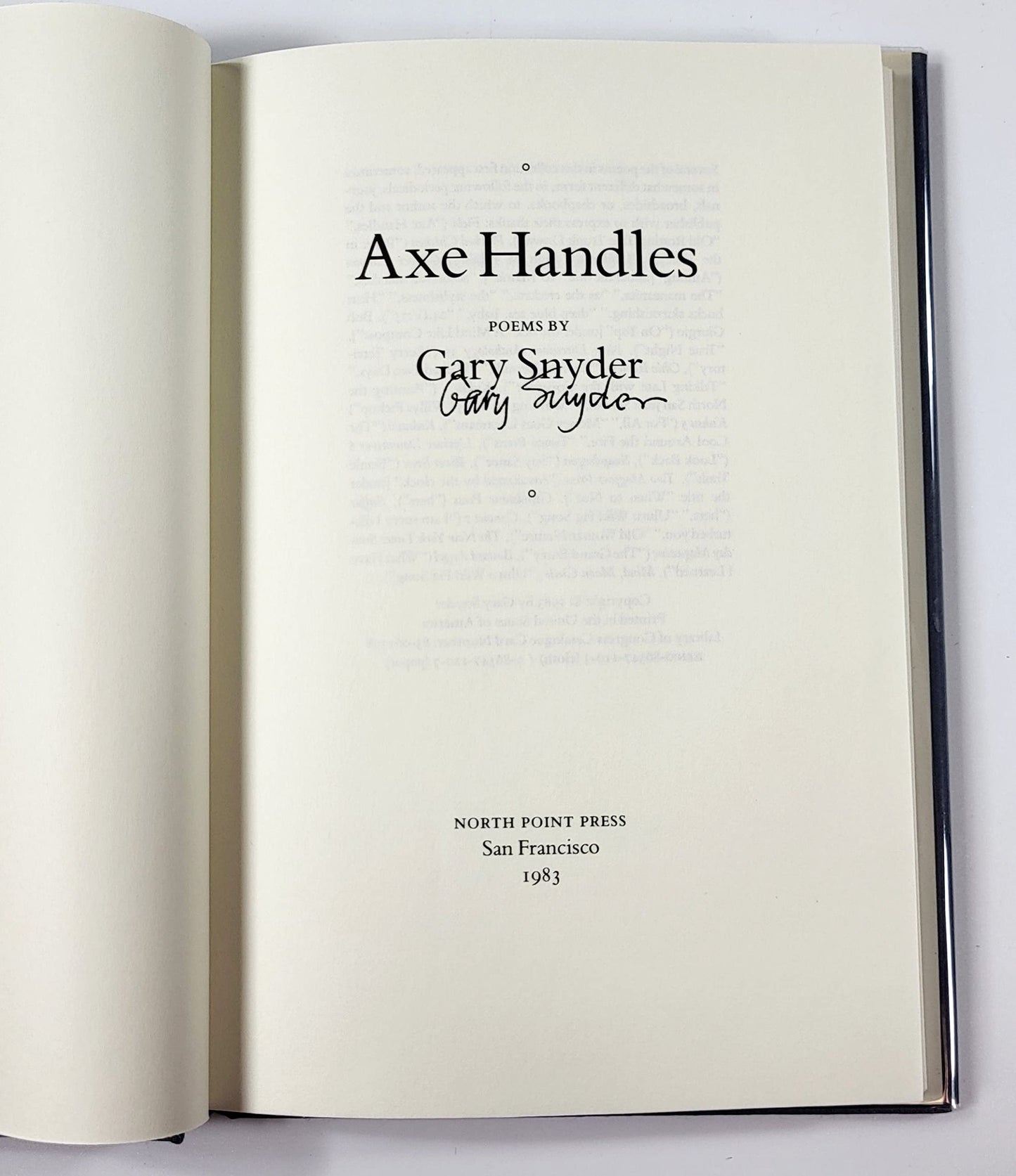 Axe Handles: Poems