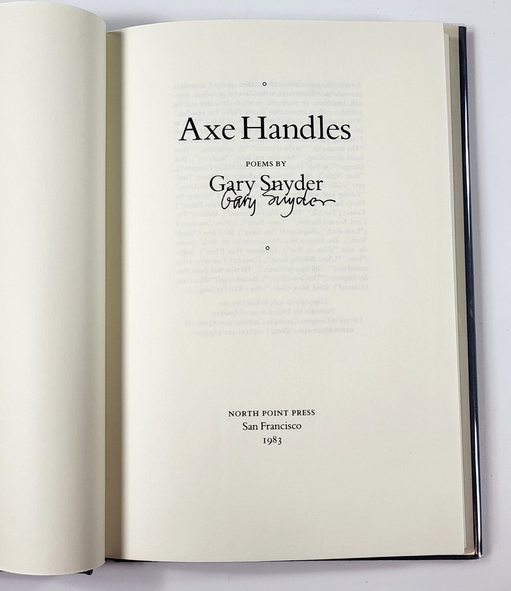 Axe Handles: Poems