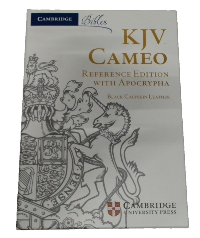 KJV Cameo Reference Bible with Apocrypha, Black Calfskin Leather, Red-Letter Text, KJ455:XRA
